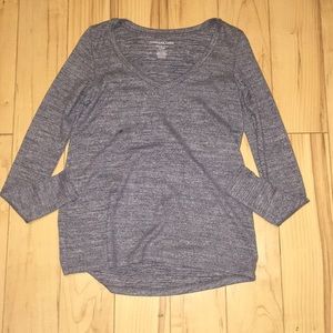 American Eagle Plush long sleeve v-neck tee
